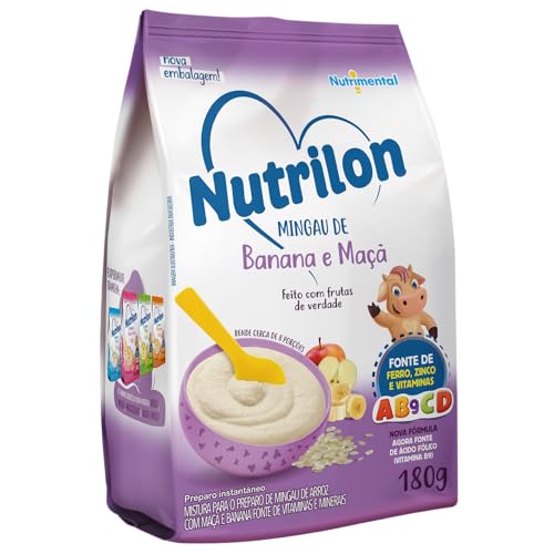 MINGAU INSTANTÂNEO BANANA E MAÇÃ NUTRILON PACOTE 180G