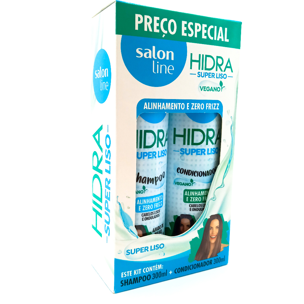 SALON LINE HIDRA KIT SH+COND 300ML SUPER LISO