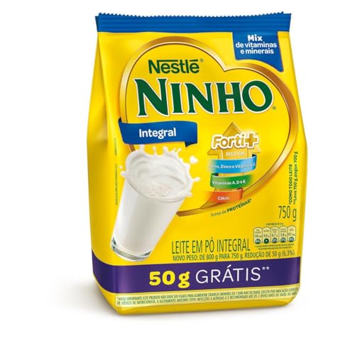 LEITE PÓ INTEGRAL NINHO FORTI+ PACOTE LEVE 750G PAGUE 700G