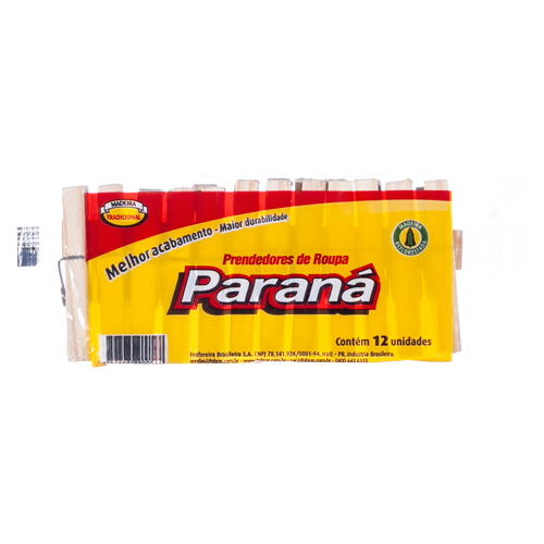 PRENDEDOR ROUPA MADEIRA PARANA 12 UNIDADES