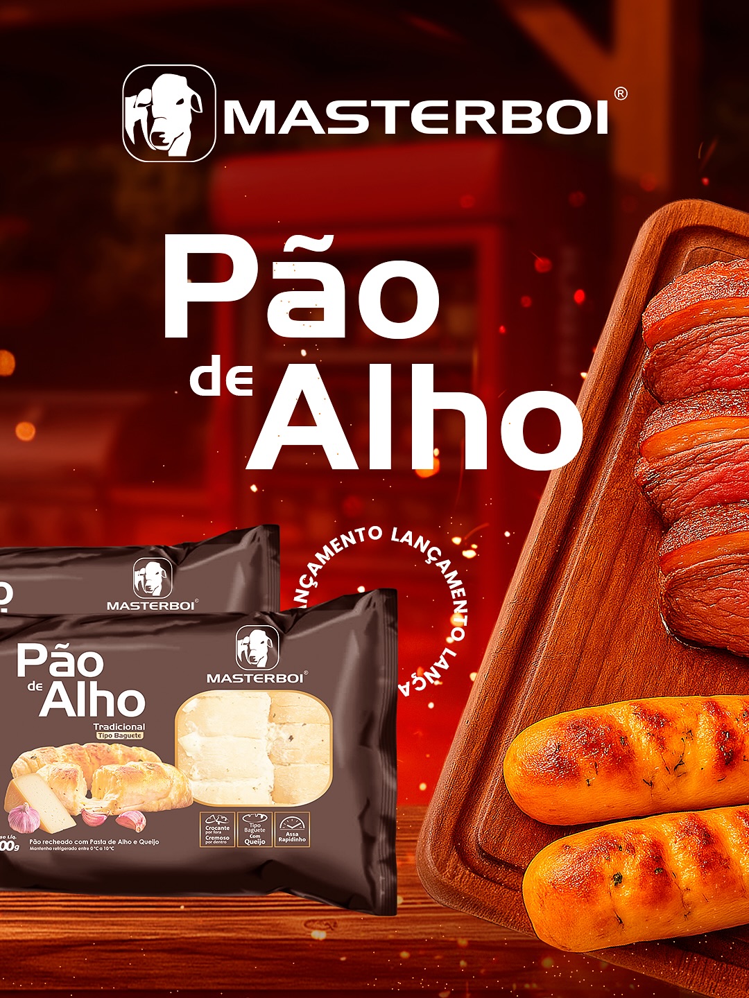 PÃO DE ALHO 300G MASTERBOI