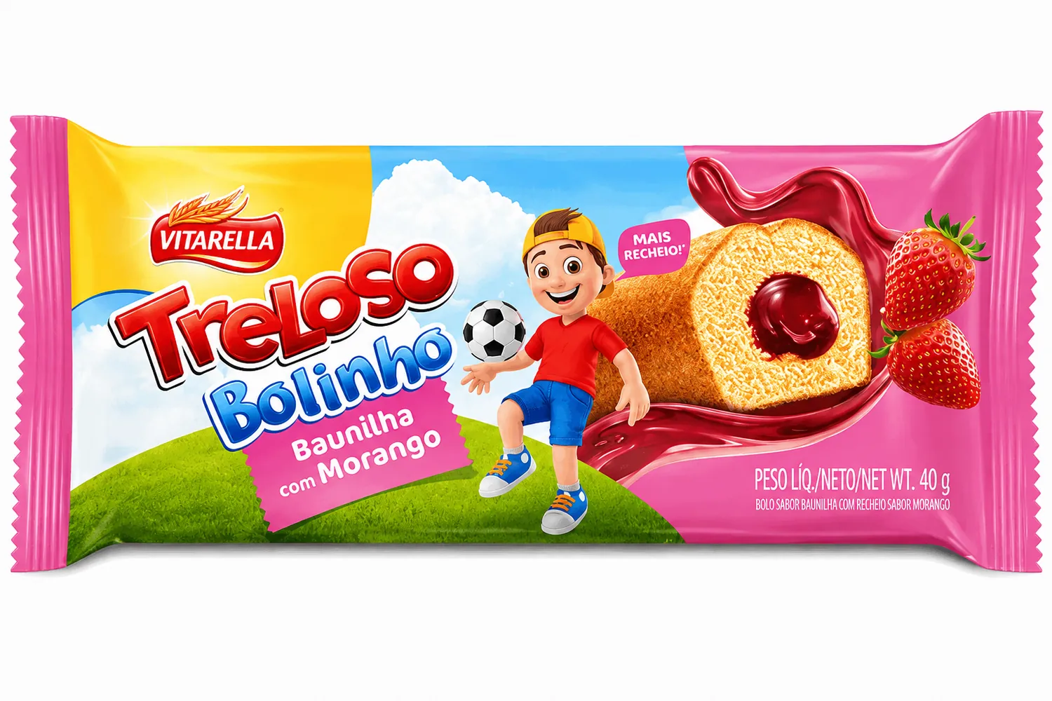 BOLINHO TRELOSO BAUNILHA MORANGO 40G