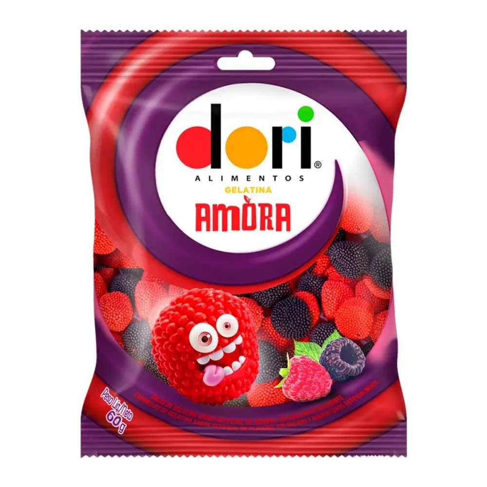 BALA DE GELATINA AMORA DORI PACOTE 60G 0
