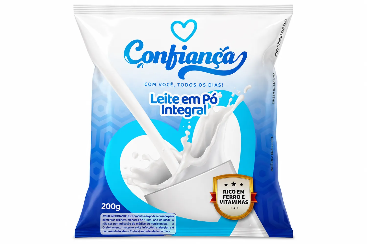 LEITE EM PÓ INTEGRAL CONFIANÇA 200G