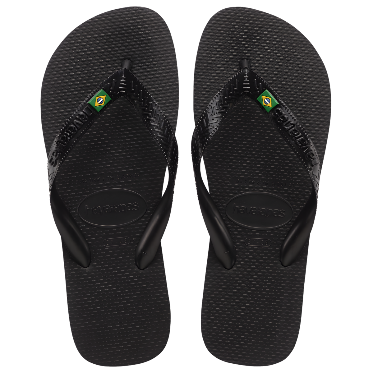 SANDÁLIA PRETA BRASIL HAVAIANAS Nº 39/40 0