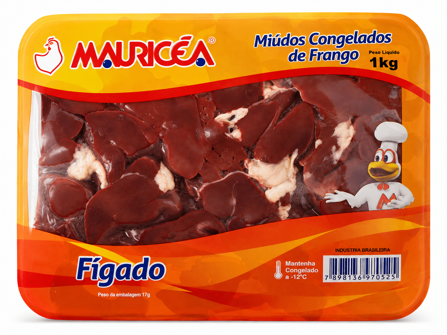 FÍGADO DE FRANGO CONGELADO MAURICEA BANDEJA DE 1KG
