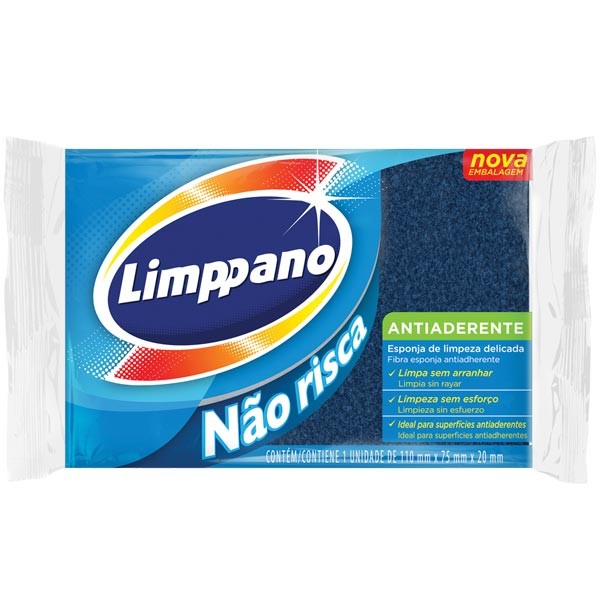 ESPONJA AZUL NÃO RISCA ANTIADERENTE LIMPPANO