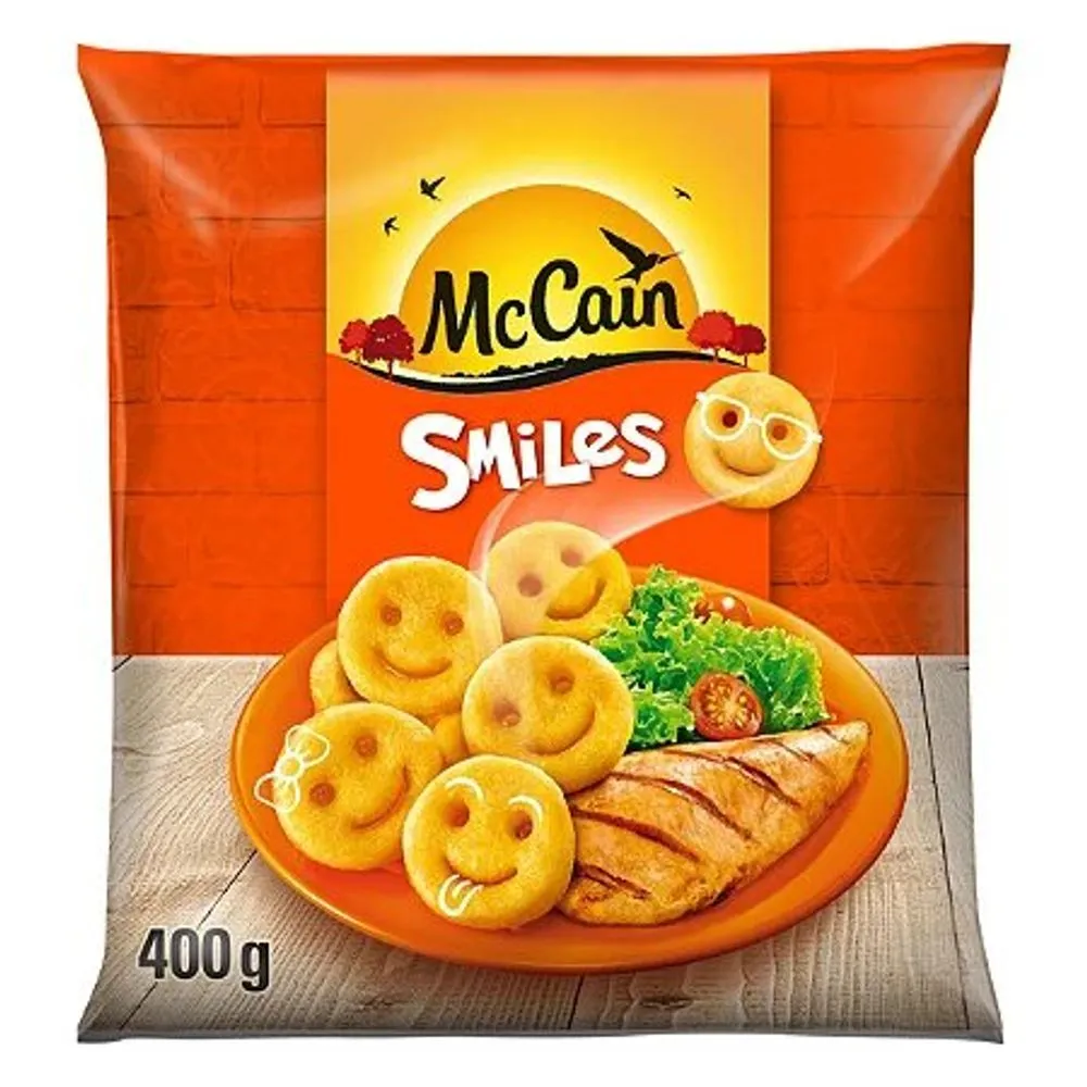 BATATA PRÉ-FRITA SMILES CONGELADA MCCAIN PACOTE 400G