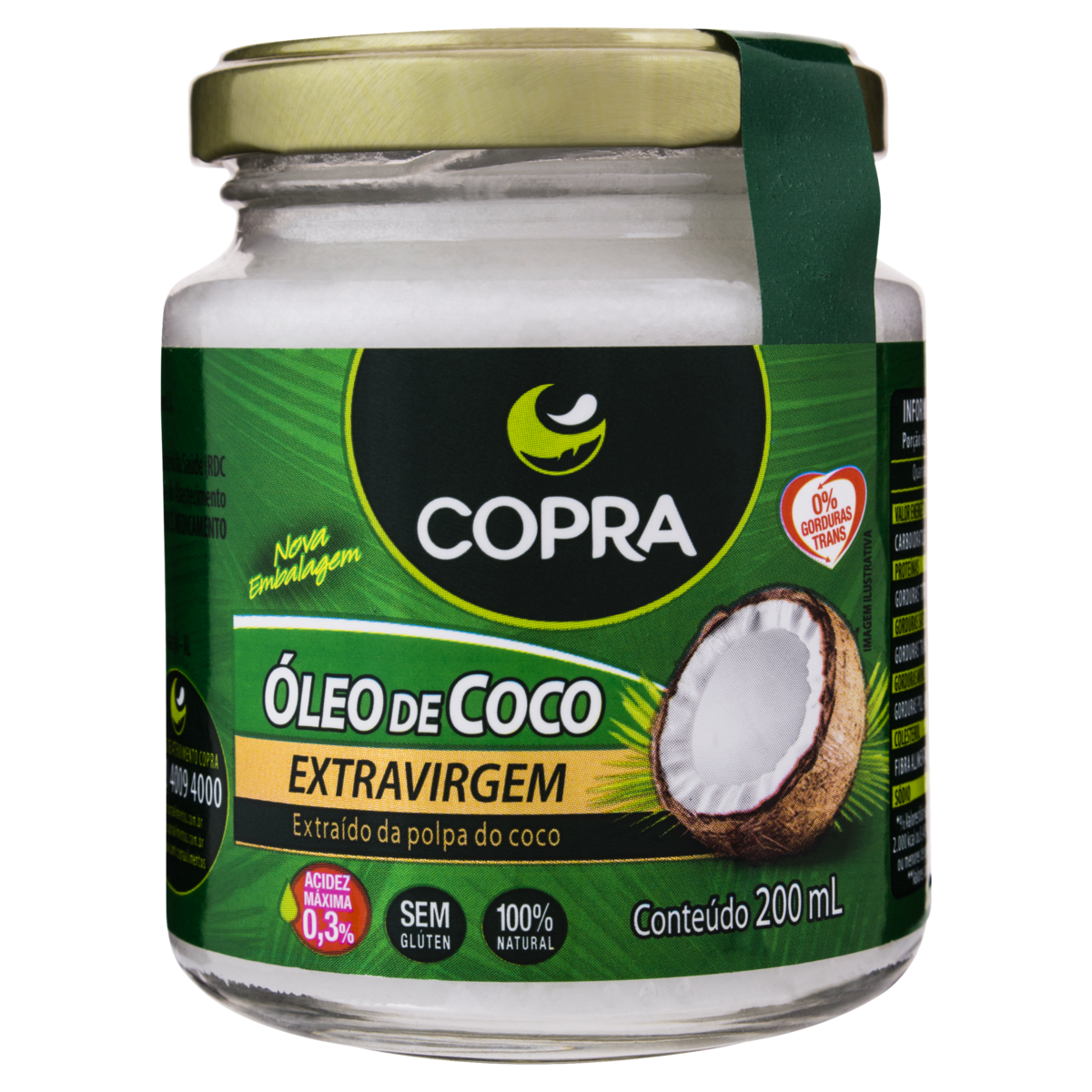 OLEO DE COCO EXTRA VIRGEM 200ML