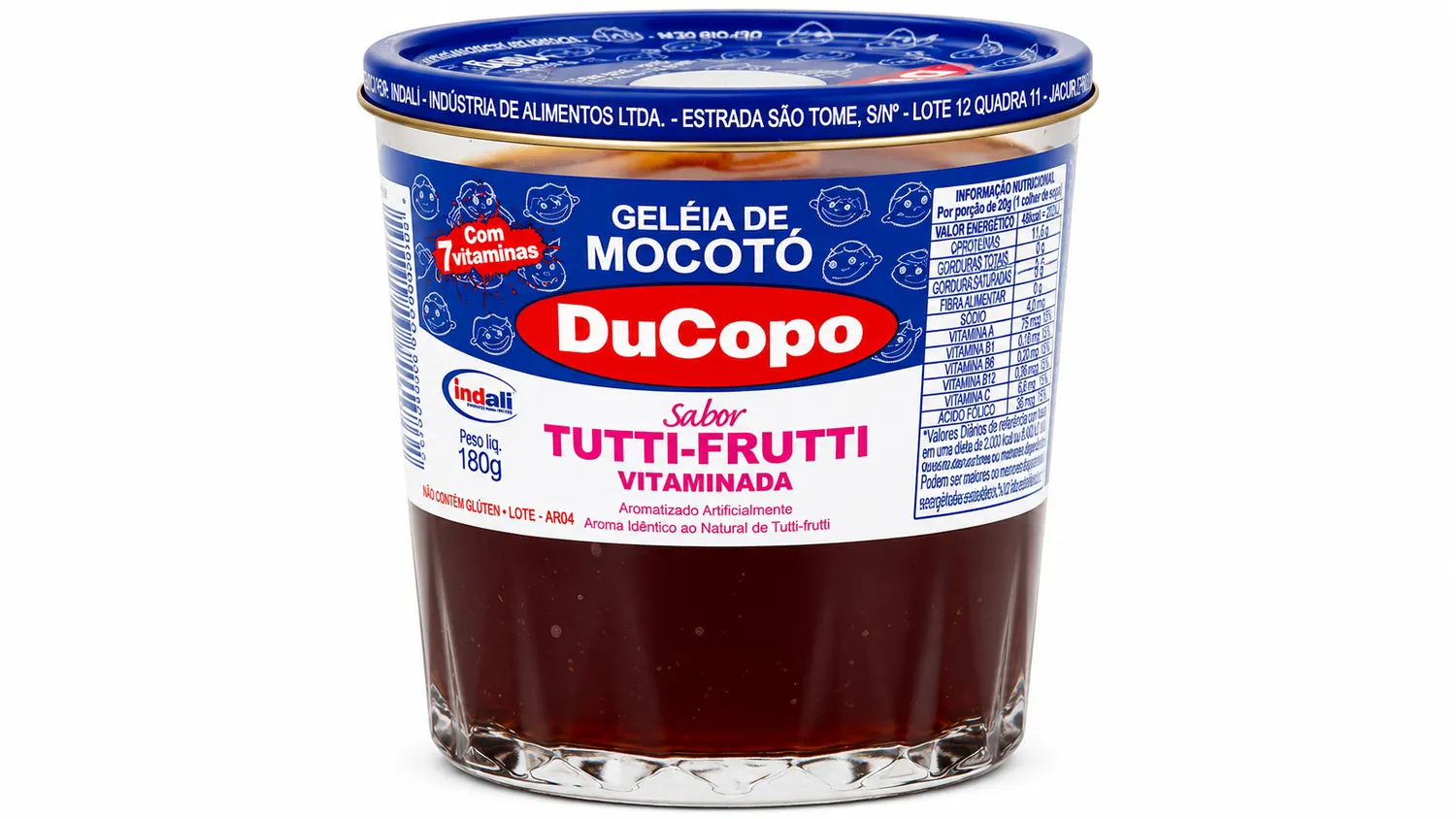 GELEIA DE MOCOTO DUCOPO TUTTI-FRUTTI 180G UN