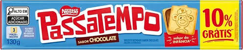 PASSATEMPO BISCOITO RECHEADO CHOCOLATE 130G 10% GRATIS