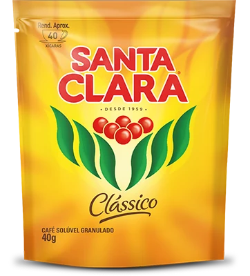 CAFÉ SOLÚVEL GRANULADO CLÁSSICO SANTA CLARA SACHÊ 40G REFIL