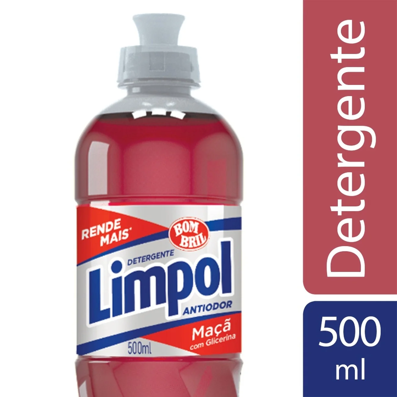 DETERGENTE LÍQUIDO MAÇÃ LIMPOL SQUEEZE 500ML