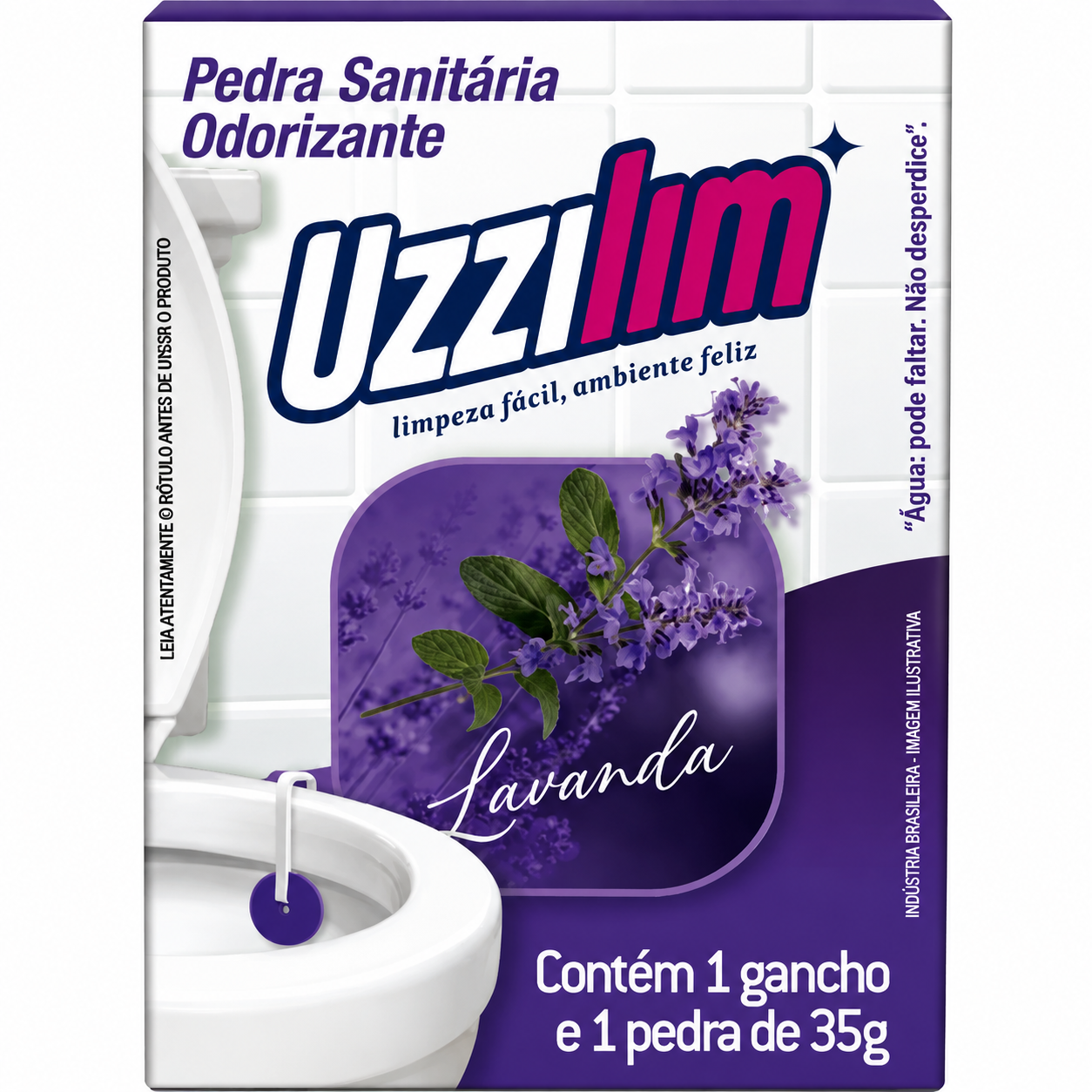 PEDRA SANITÁRIA UZZILIM LAVANDA 35G