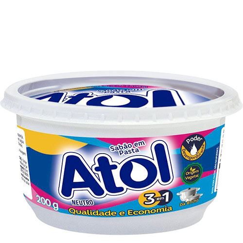 SABÃO EM PASTA NEUTRO ATOL POTE 200G