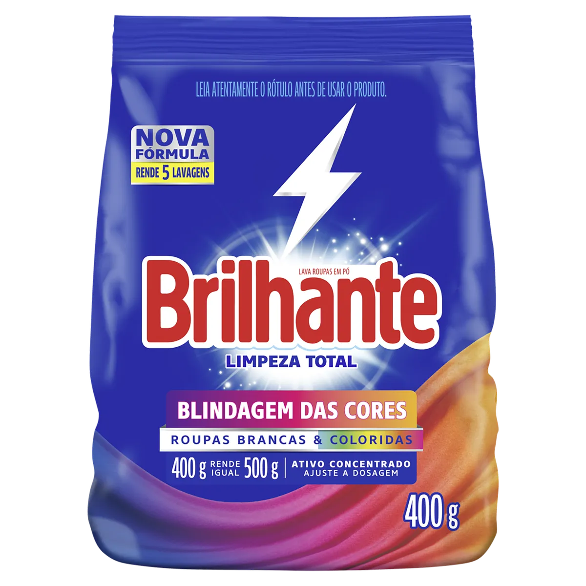 LAVA ROUPAS BRILHANTE LIMPEZA TOTAL 400G