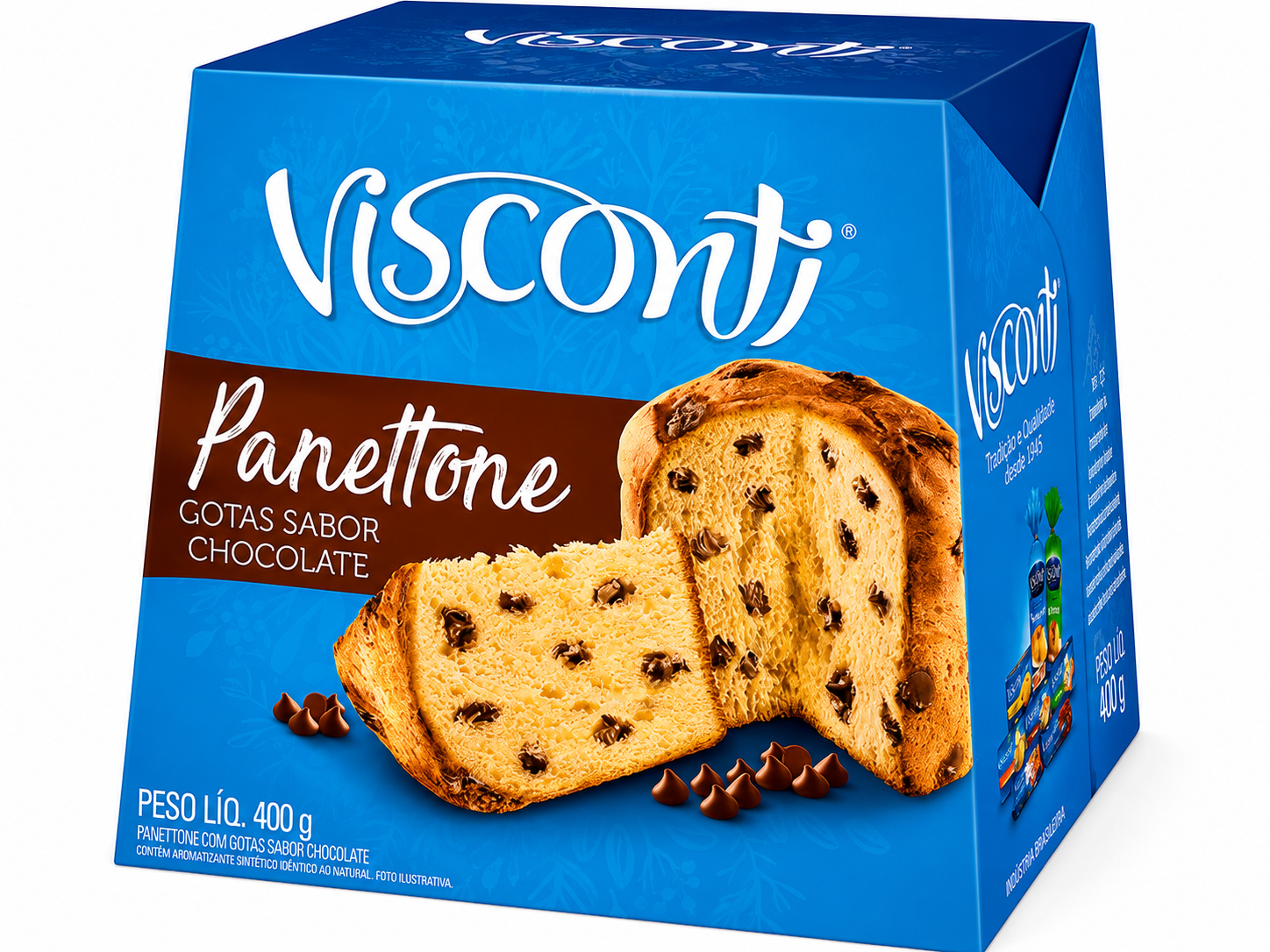 PANETTONE VISCONTI COM GOTAS DE CHOCOLATE 400G