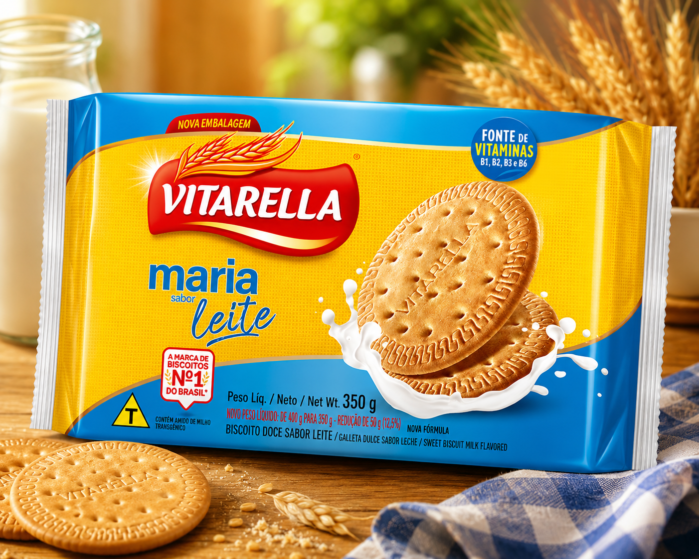 BISCOITO MARIA VITARELLA LEITE 350G