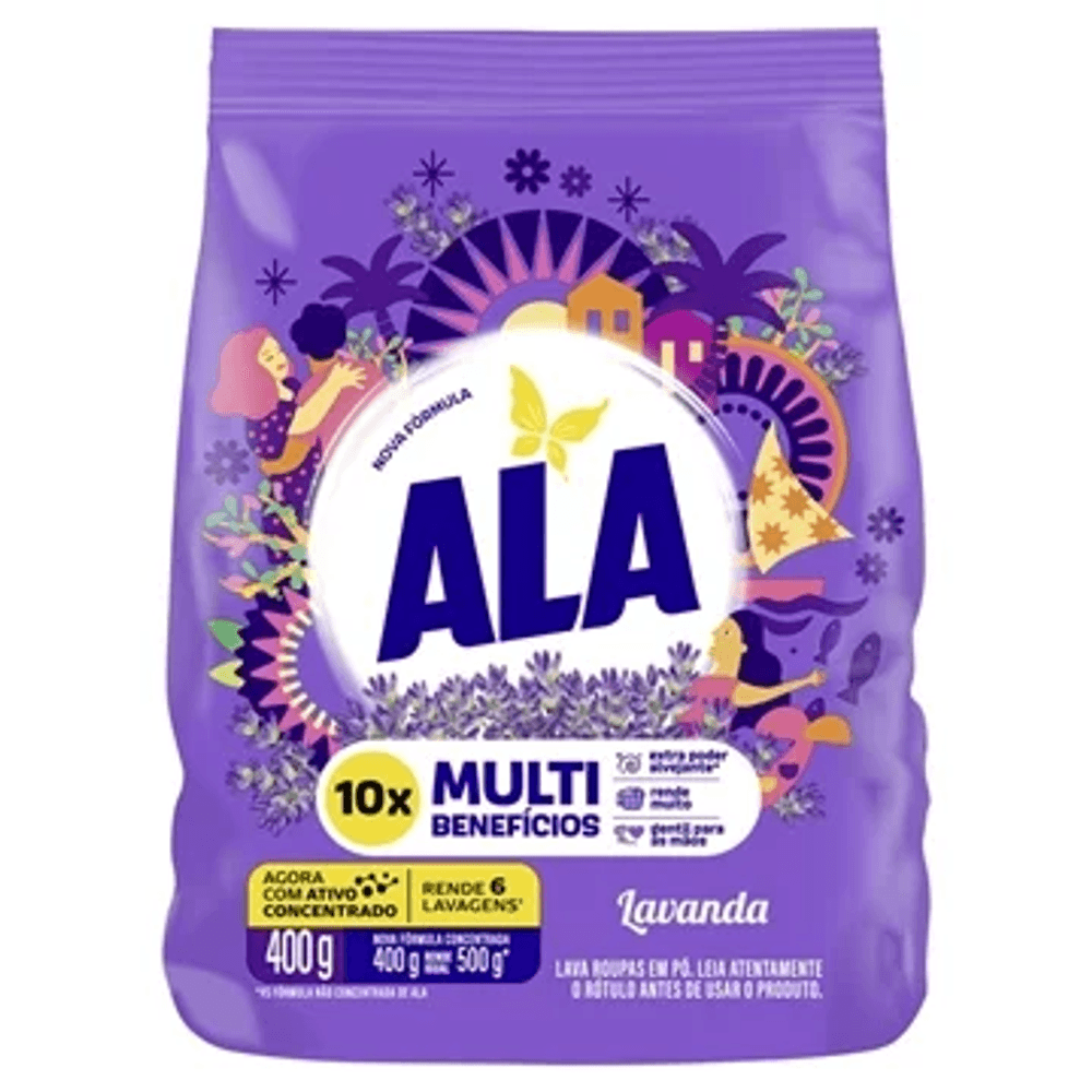 LAVA-ROUPAS PÓ LAVANDA ALA PACOTE 400G