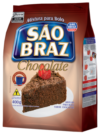 MISTURA PARA BOLO CHOCOLATE 400G SÃO BRAZ