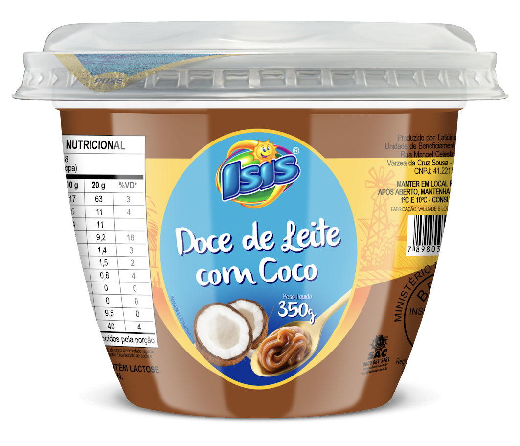 DOCE DE LEITE ISIS COM COCO 350G