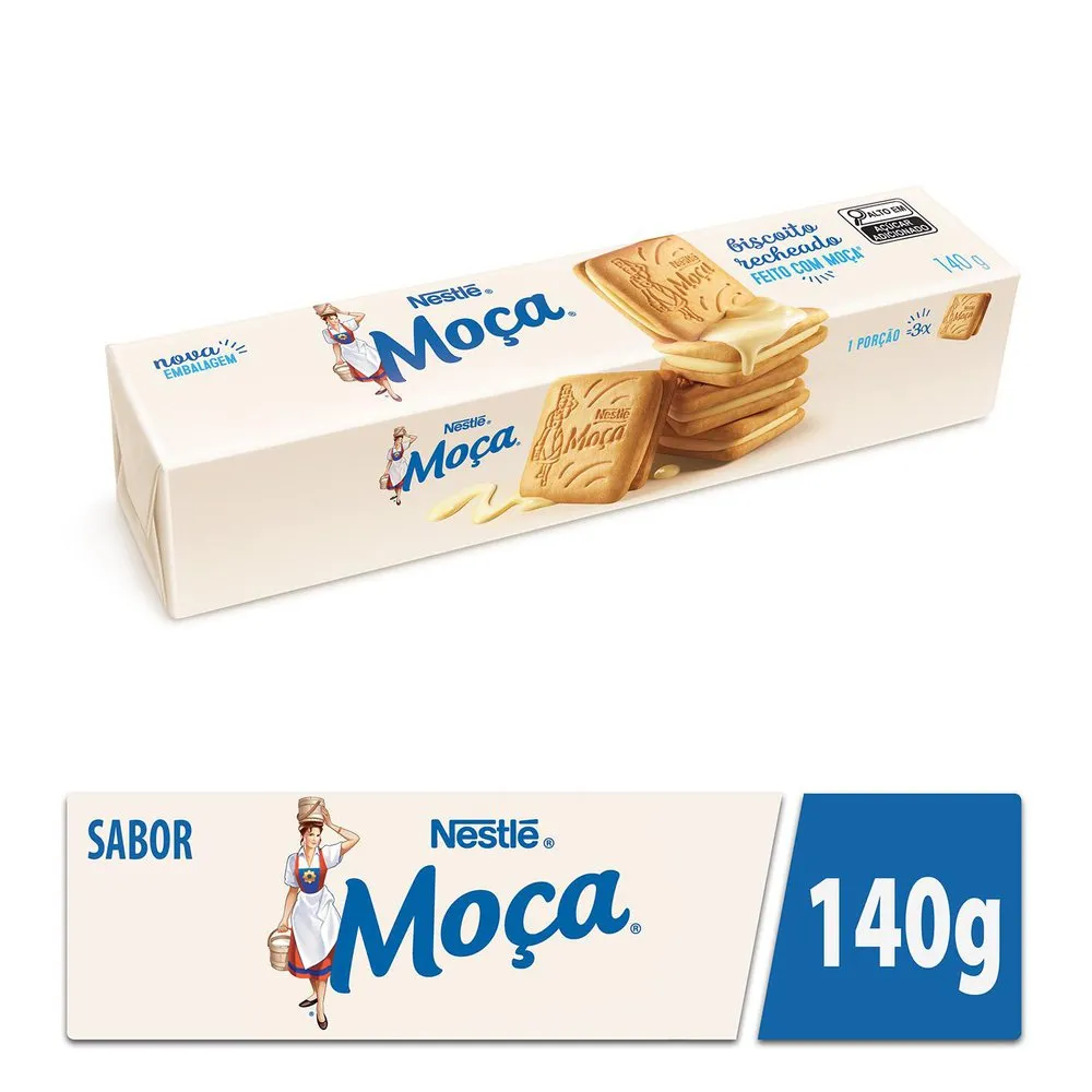 BISCOITO RECHEADO NESTLÉ MOÇA LEITE CONDENSADO 140G