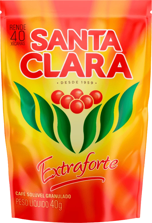 CAFÉ SOLÚVEL GRANULADO EXTRAFORTE SANTA CLARA SACHÊ 40G