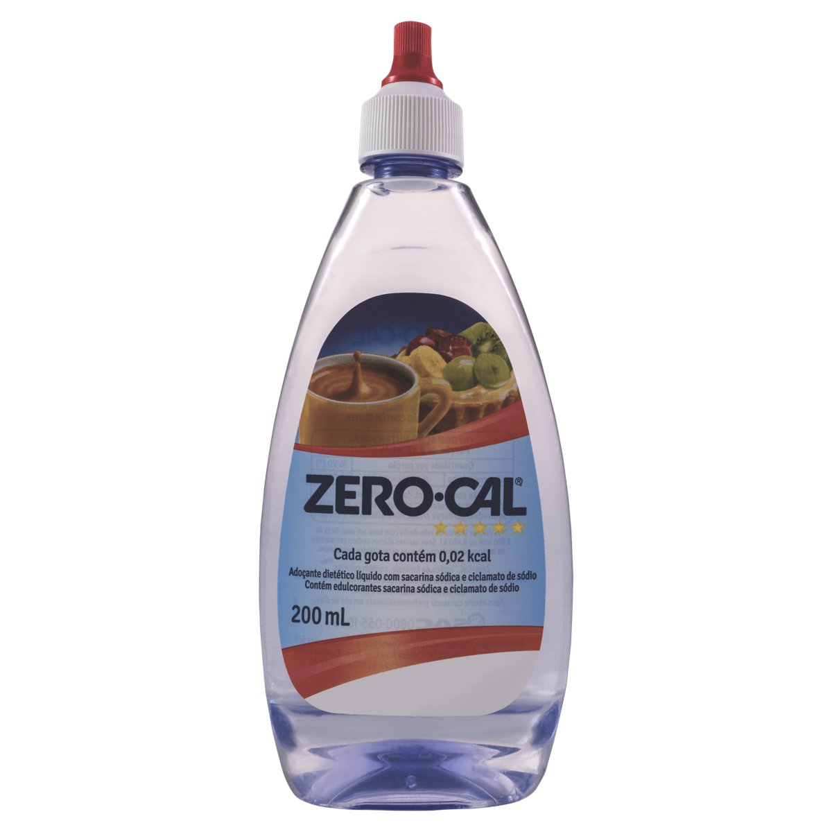 ADOÇANTE LÍQUIDO SACARINA ZERO CAL FRASCO 200ML