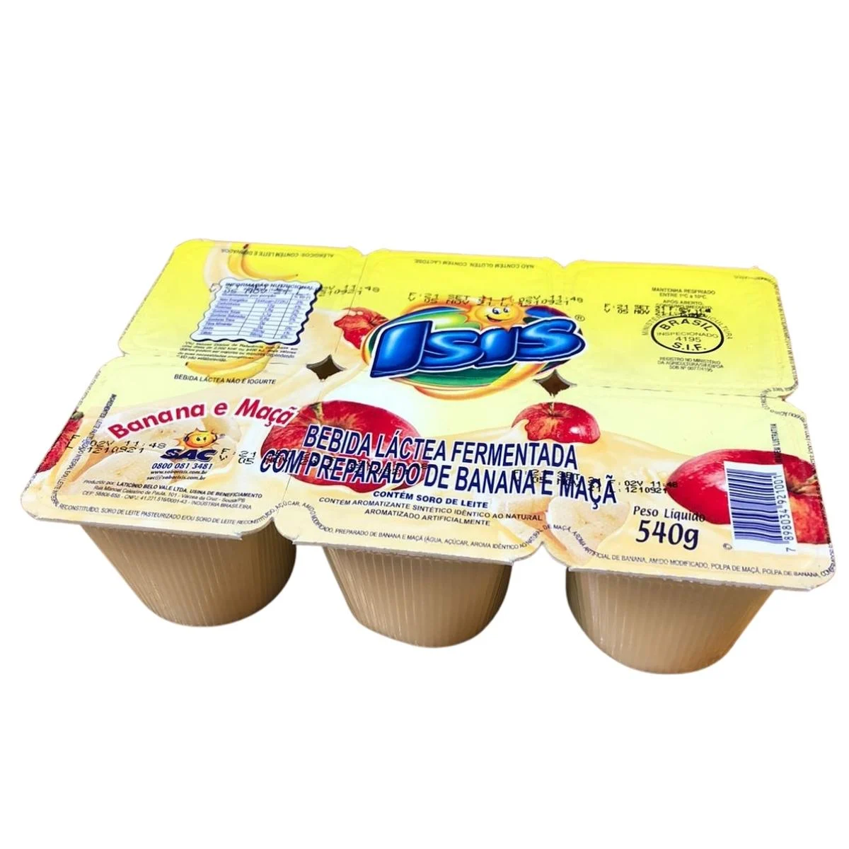 BEBIDA LÁCTEA ISIS BANANA C/ MACA BANDEJA 540G