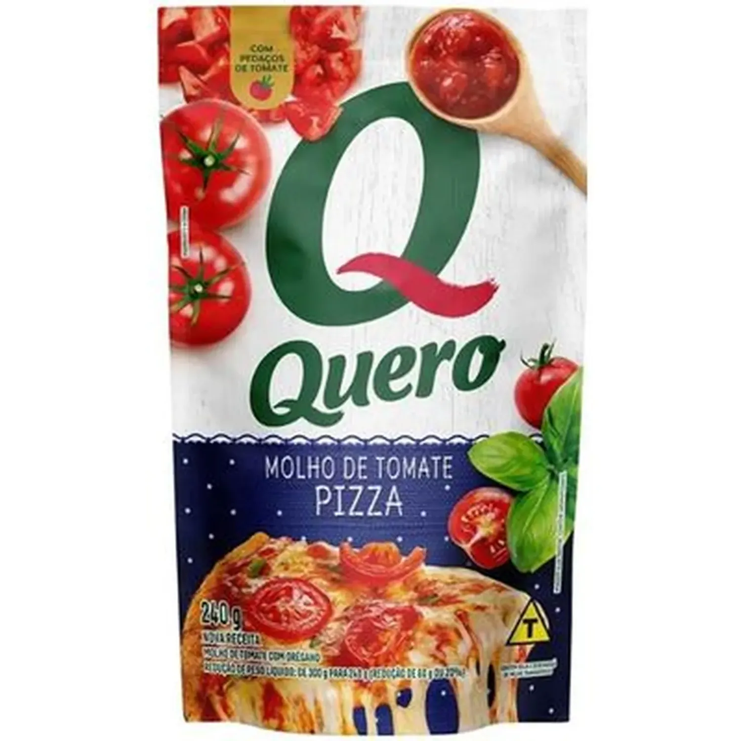 MOLHO DE TOMATE COM ORÉGANO PIZZA QUERO SACHÊ 240G