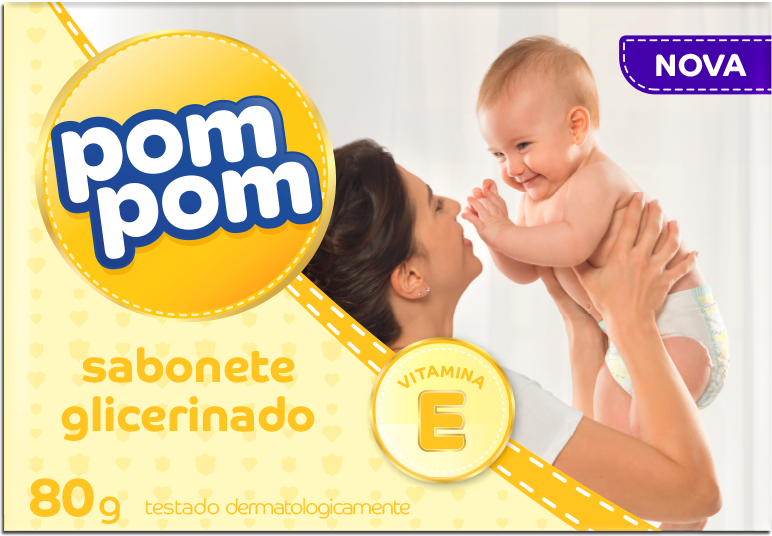 SABONETE INFANTIL BARRA GLICERINADO POM POM CAIXA 80G 0