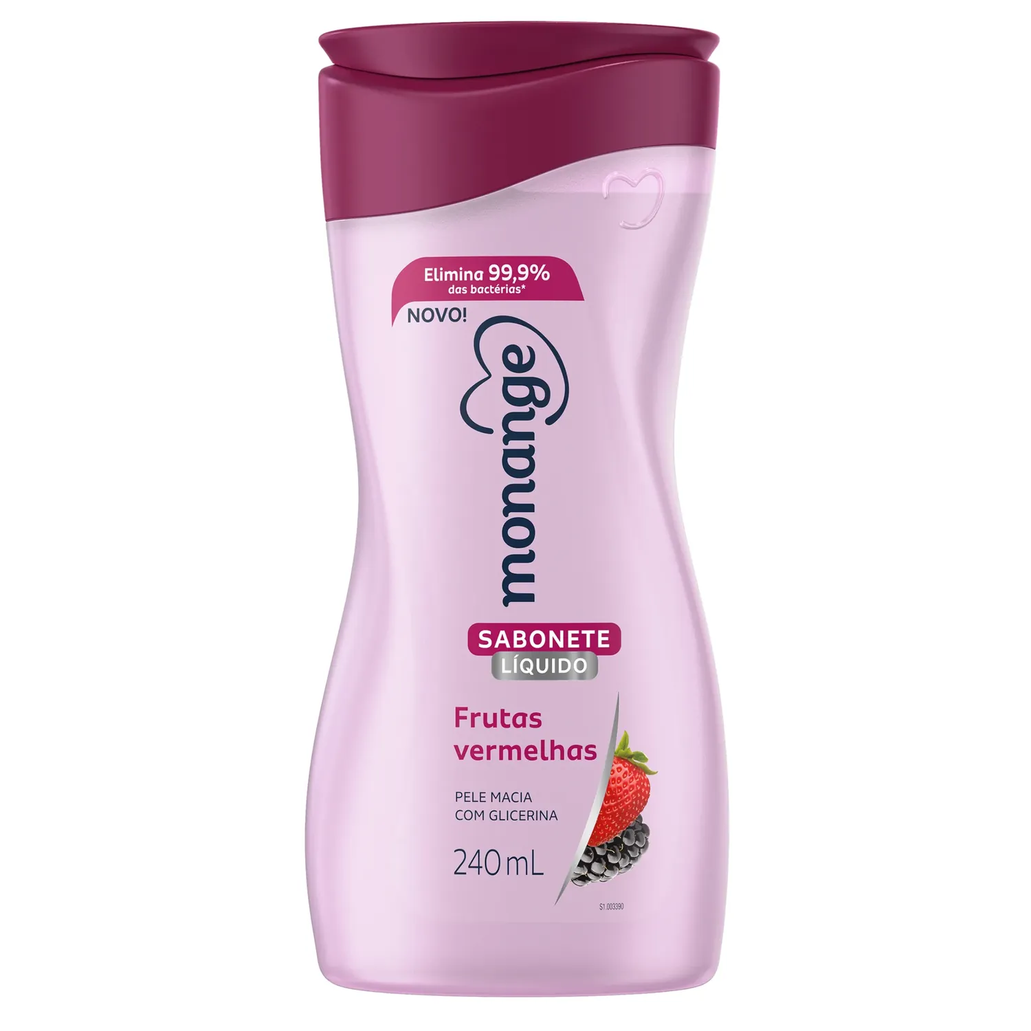 SABONETE LÍQUIDO MONANGE FRUTAS VERMELHAS COM 240ML