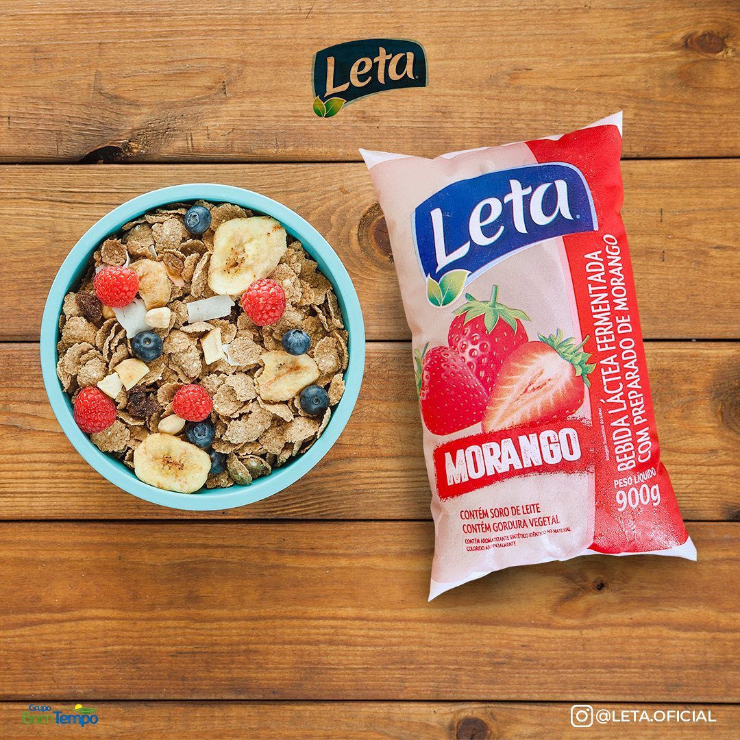 BEBIDA LACTEA LETA 900G SACHE MORANGO