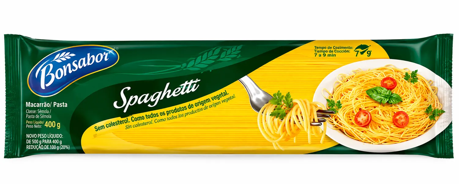 MACARRÃO SPAGHETTI BONSABOR 400G — imagem 1