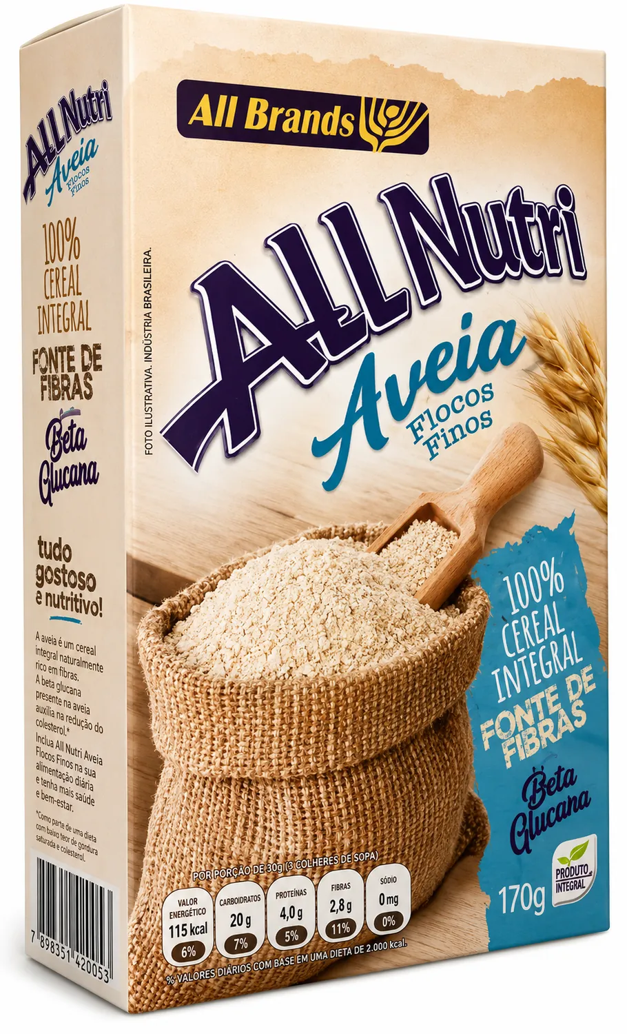 AVEIA FLOCOS FINOS ALL NUTRI 170G