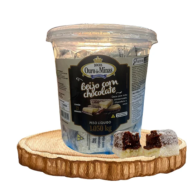DOCE OURO MINAS BEIJO COM CHOCOLATE 50G UNIDADE