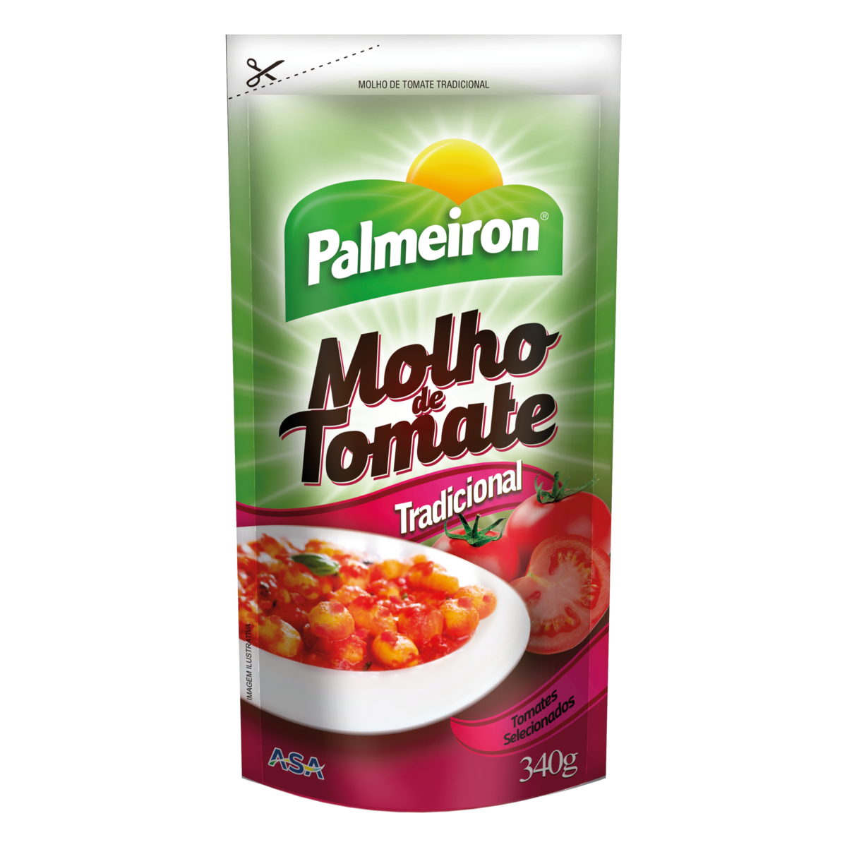 MOLHO DE TOMATE TRADICIONAL PALMEIRON SACHÊ 340G 0