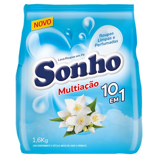 LAVA-ROUPAS PÓ SONHO MULTIAÇÃO PACOTE 1,6KG
