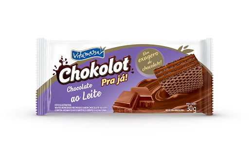 BISCOITO WAFER VITAMASSA CHOKOLOT CHOCOLATE AO LEITE 30G