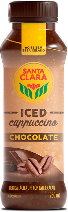BEBIDA LÁCTEA UHT CHOCOLATE ICED CAPPUCCINO SANTA CLARA FRASCO 260ML 0