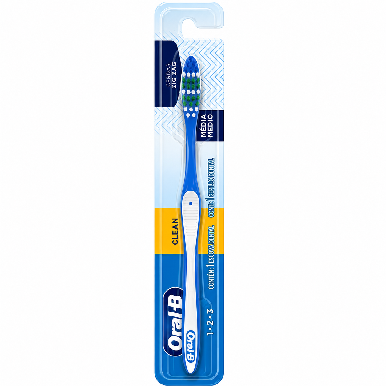 ESCOVA DENTAL ORAL-B 1 2 3 CLASSIC LIMPEZA BRILHANTE