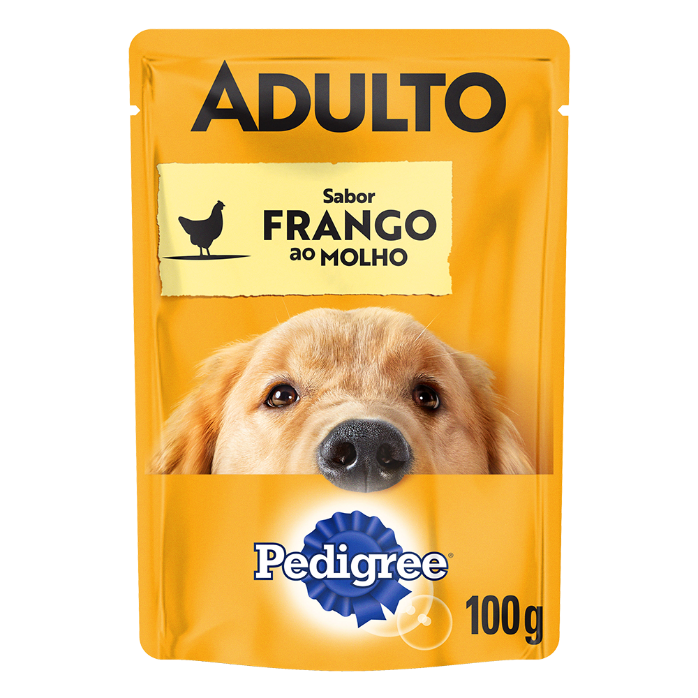 ALIMENTO PARA CÃES ADULTOS FRANGO AO MOLHO PEDIGREE SACHÊ 100G