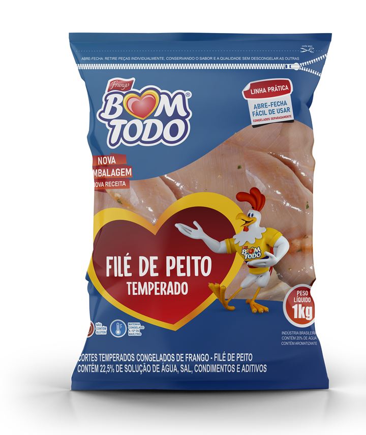 FILE DE PEITO BOM TODO PCT 1KG IQF TEMPERADO