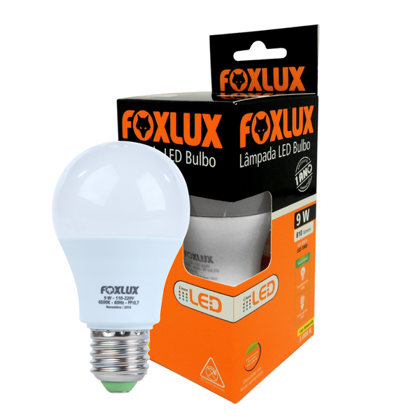 LAMPADA FOXLUX LED 9W 6.500K BIVOLT 0
