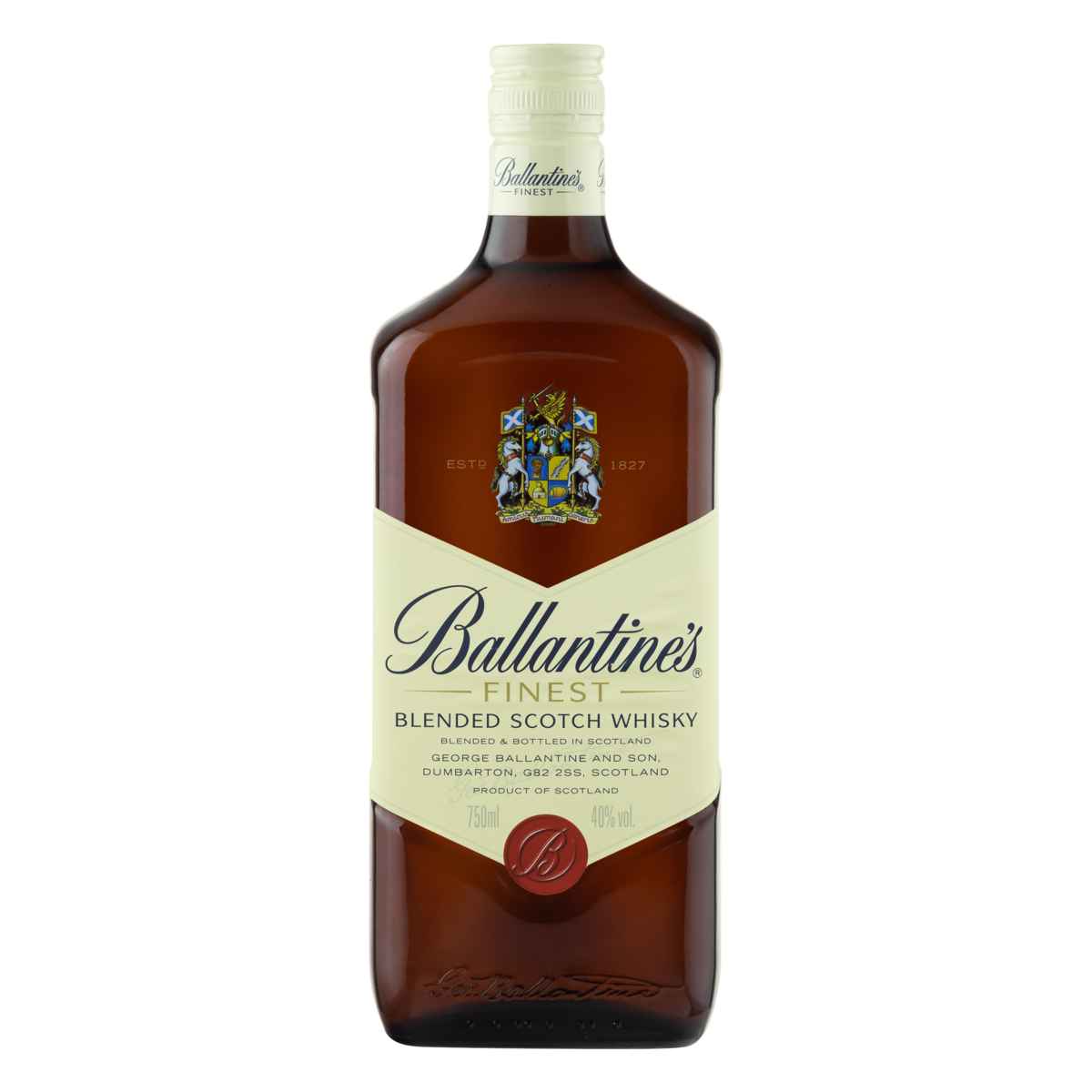 WHISKY ESCOCÊS BLENDED FINEST BALLANTINES GARRAFA 750ML