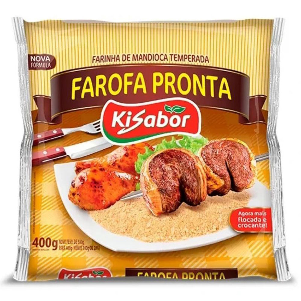 FAROFA DE MANDIOCA KISABOR PACOTE 400G
