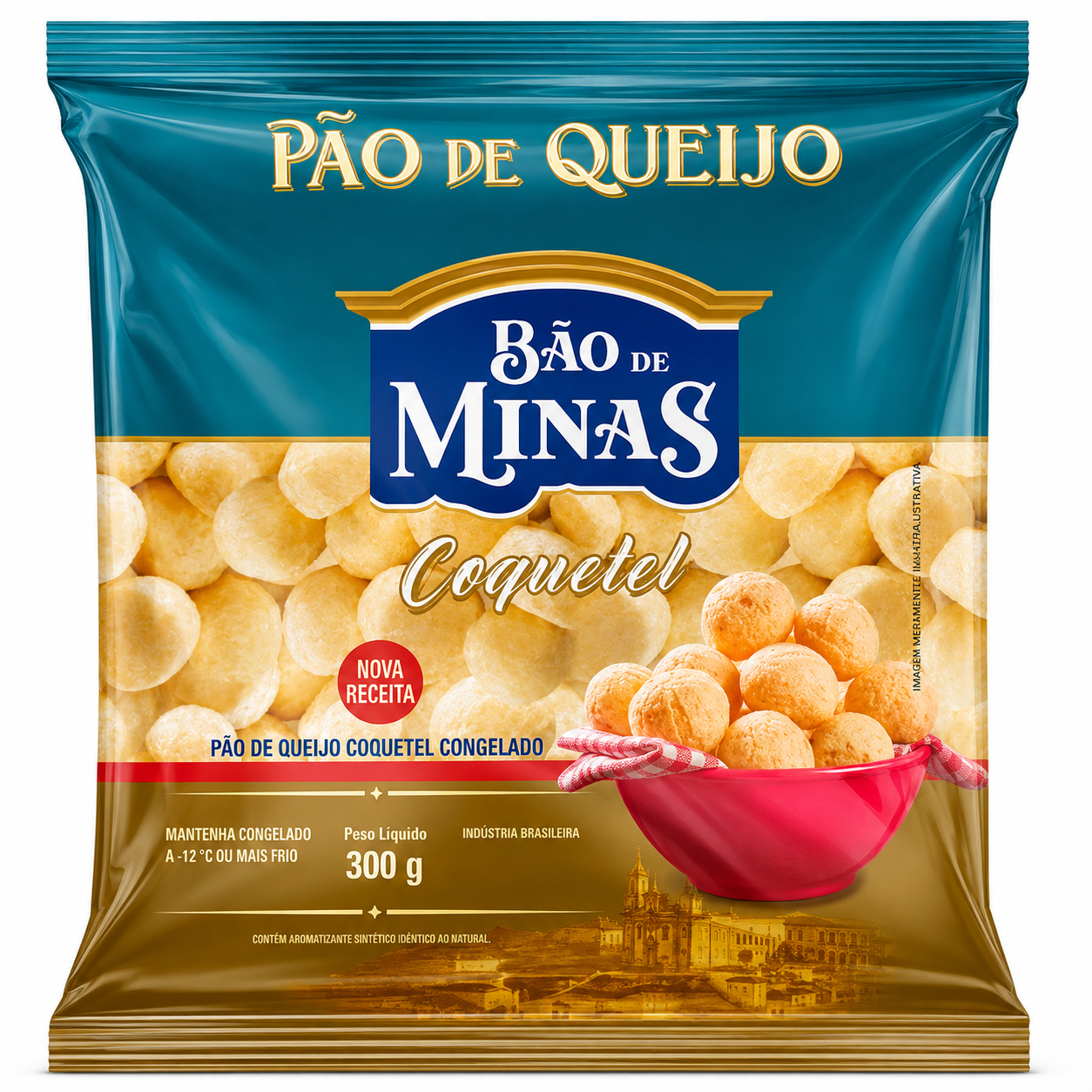 PAO DE QUEIJO COQUETEL BAO MINAS 300G 0