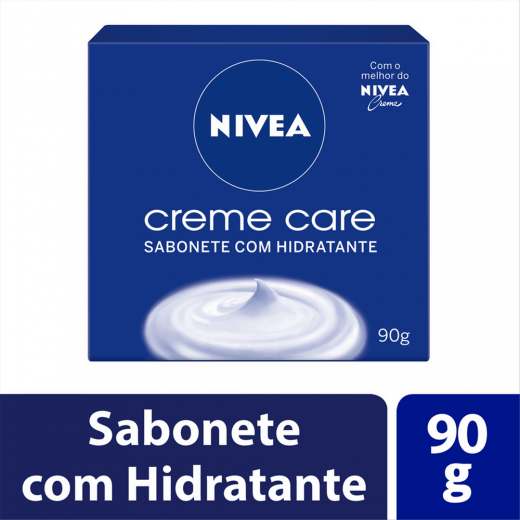 SABONETE BARRA HIDRATANTE NIVEA CREME CARE CAIXA 90G