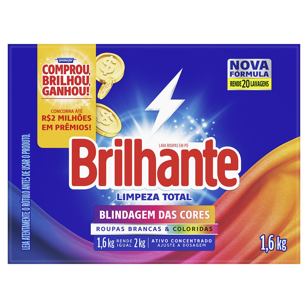 SABAO EM PO BRILHANTE 1,6KG LIMPEZA TOTAL
