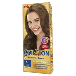 KIT COLORAÇÃO CREME COR 7.0 LOURO MÉDIO NIELY COR&TON